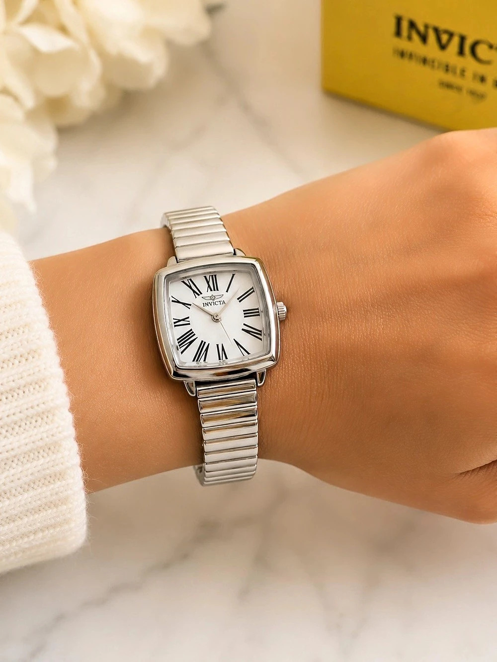 Invicta Women’s 28mm Stainless Steel Watch White Dial Roman Numerals MSRP $199